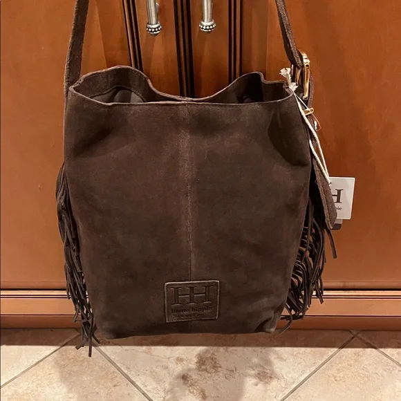 Haute Hippie Dark Brown Suede Fringe Shoulder Bag - Picture 11 of 17